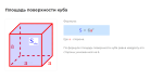 площадь поверхности куба формула